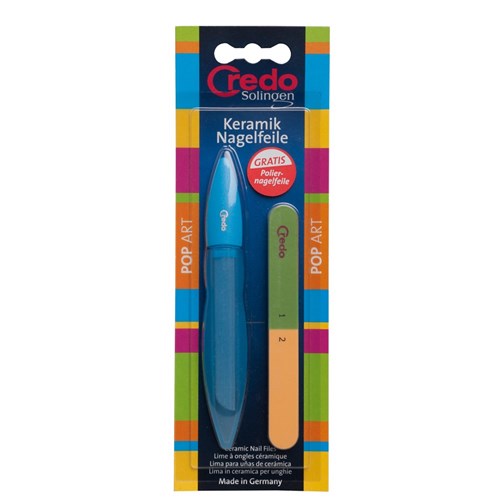 Credo Pop Art Ceramic Nail File Pack in Blue