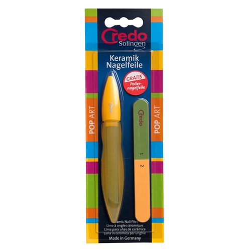 Credo Pop Art Ceramic Nail File Pack in Yellow