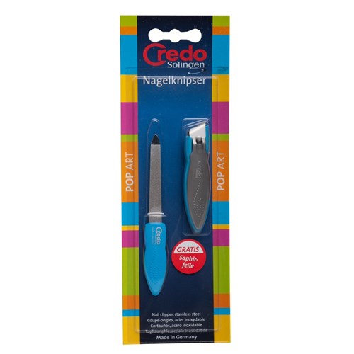 Credo Pop Art Nail Clipper and File in Blue