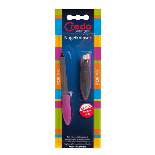 Credo Pop Art Nail Clipper and File in Pink