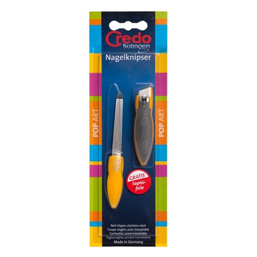 Credo Pop Art Nail Clipper and File in Yellow
