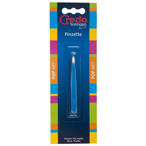 Credo Pop Art Glitter Slant Tweezer Blue