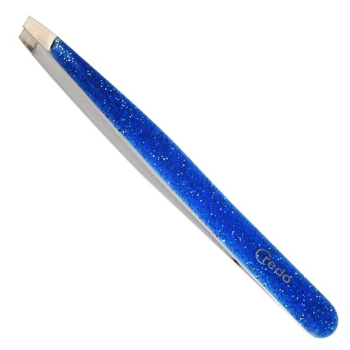 Credo Pop Art Glitter Slant Tweezer Blue