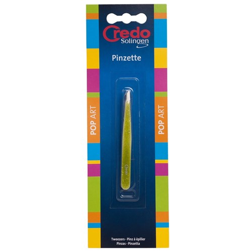 Credo Pop Art Glitter Slant Tweezer Green