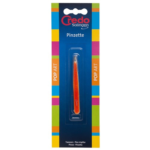 Credo Pop Art Glitter Slant Tweezer Orange
