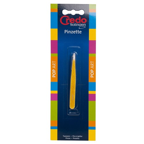 Credo Pop Art Glitter Slant Tweezer Yellow
