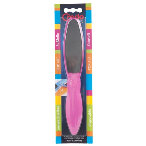 Credo Pop Art Duo Soft Foot File, Pink