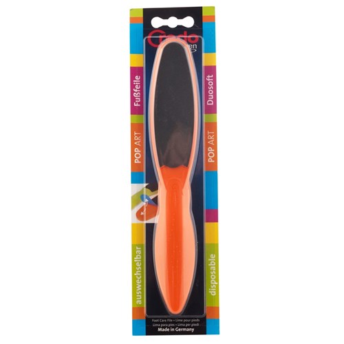 Credo Pop Art Duo Soft Foot File, Orange