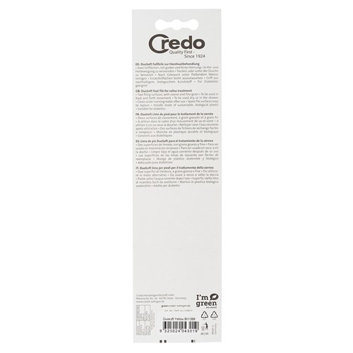 Credo Pop Art Duo Soft Foot File, Yellow