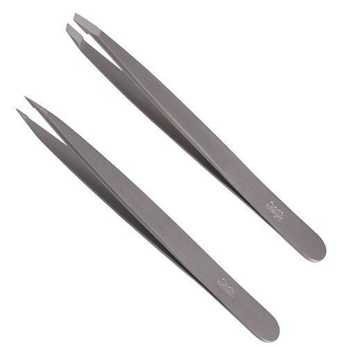 Credo Stainless Steel Point Tweezer Blister Pack