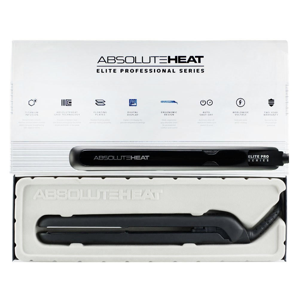 AbsoluteHeat EPS 25mm Titanium Hair Straightener Black