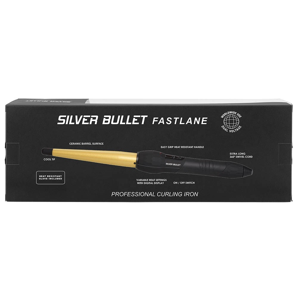 Silver Bullet Fastlane Regular Ceramic Conical Curling Iron in