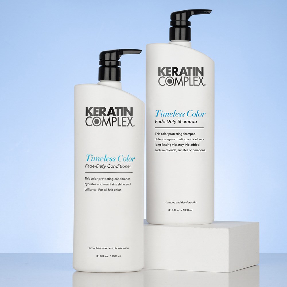 Keratin Complex Timeless Fade-Defy Shampoo & Conditioner Duo – 33.8 Oz Each NEW